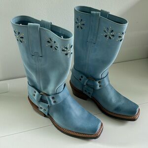 Frye leather cowgirl boots | Blue | Sz 6